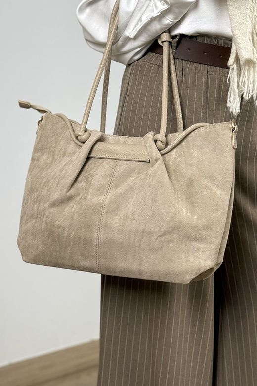 Bolso shopper beige