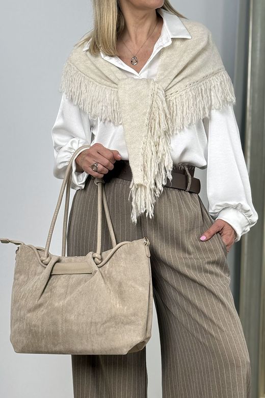 Bolso shopper beige