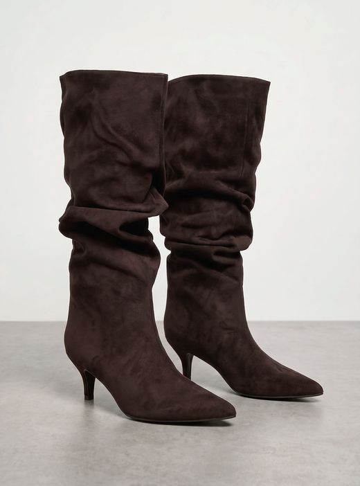 Bota alta Slouchy marrón