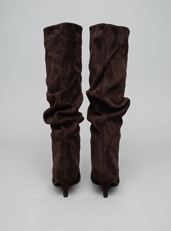 Bota alta Slouchy marrón