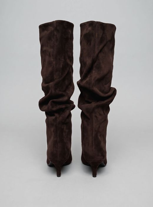 Bota alta Slouchy marrón