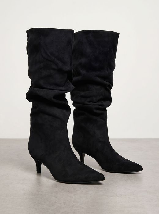 Bota alta Slouchy negra
