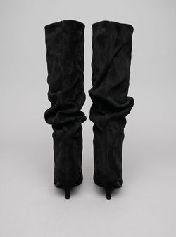 Bota alta Slouchy negra