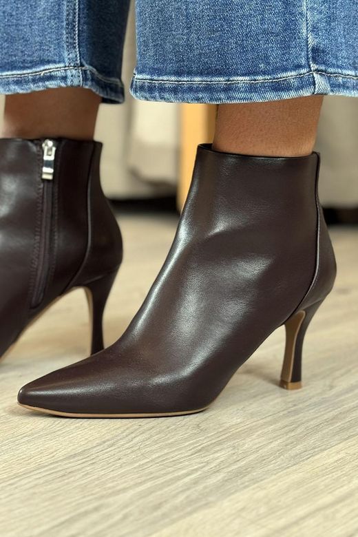 Botines tacón kitten marrón