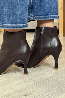 Botines tacón kitten marrón