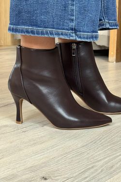 Botines tacón kitten marrón
