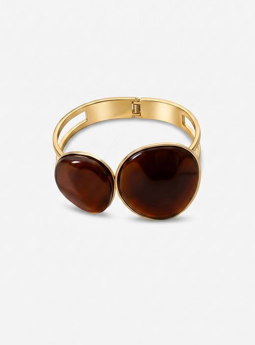 Brazalete piedras ónix marrones