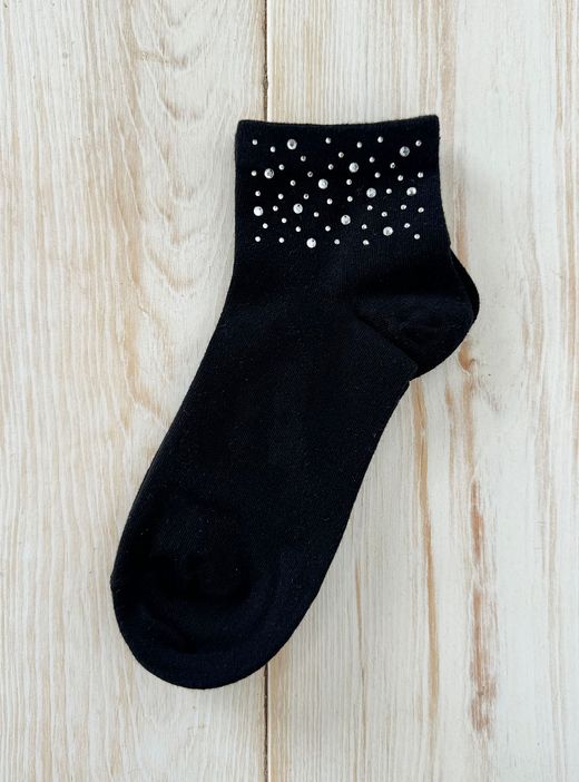 Calcetín brillantes negro