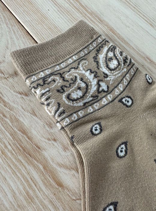 Calcetín cachemir tostado