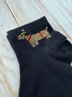 Calcetín Teckel brillantes negro