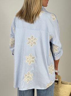 Camisa bordado floral Blanes