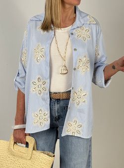 Camisa bordado floral Blanes