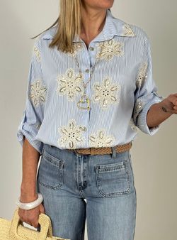 Camisa bordado floral Blanes