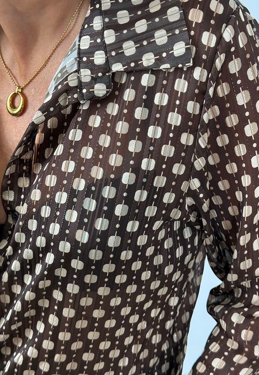 Camisa Cacao Chic Marrón-Beige