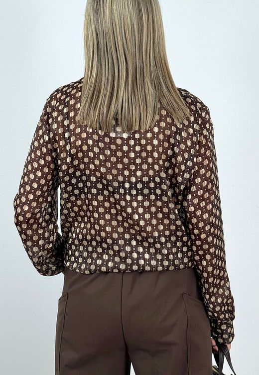Camisa Cacao Chic Marrón-Beige