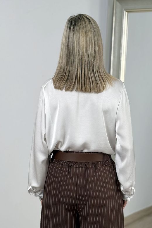 Camisa de raso blanca