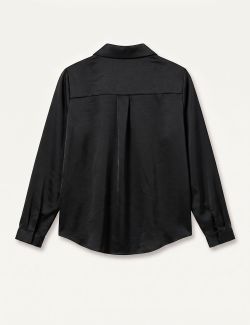 Camisa de Raso Satinado Negro