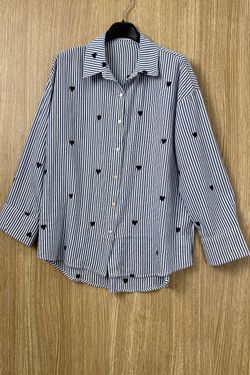 Camisa de rayas marino-blanco