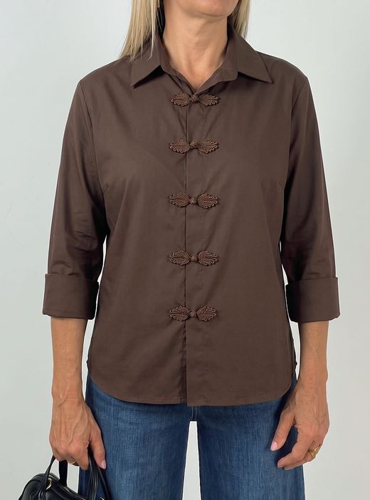 Camisa Japonesa Marrón