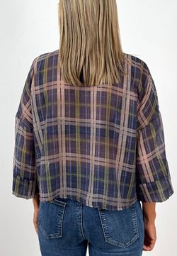Camisa Kimono Cuadros Azul