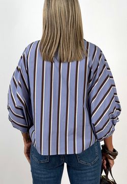 Camisa Oversize Rayas azul