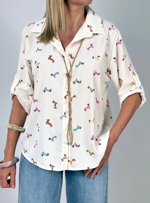 Camisa Teckel marfil