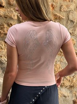 Camiseta Angel rosa