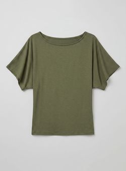 Camiseta Básica Fluida Kaki