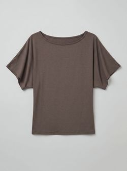 Camiseta Básica Fluida Marrón