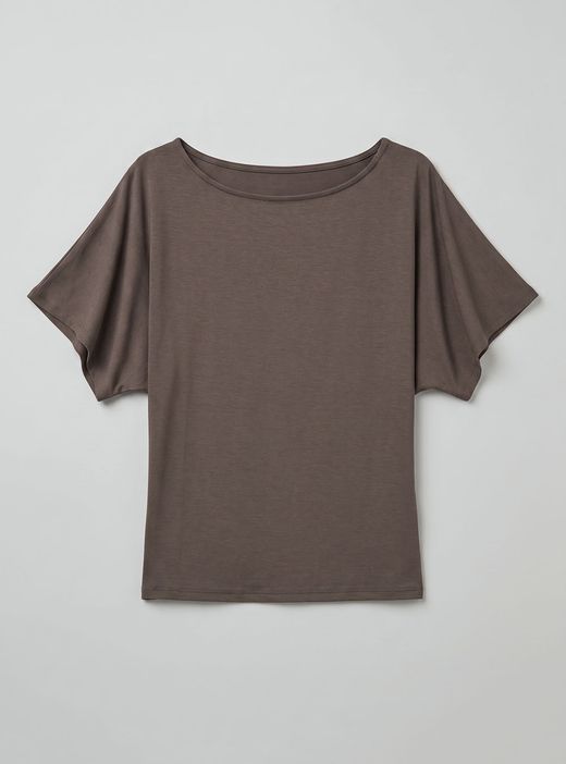Camiseta Básica Fluida Marrón