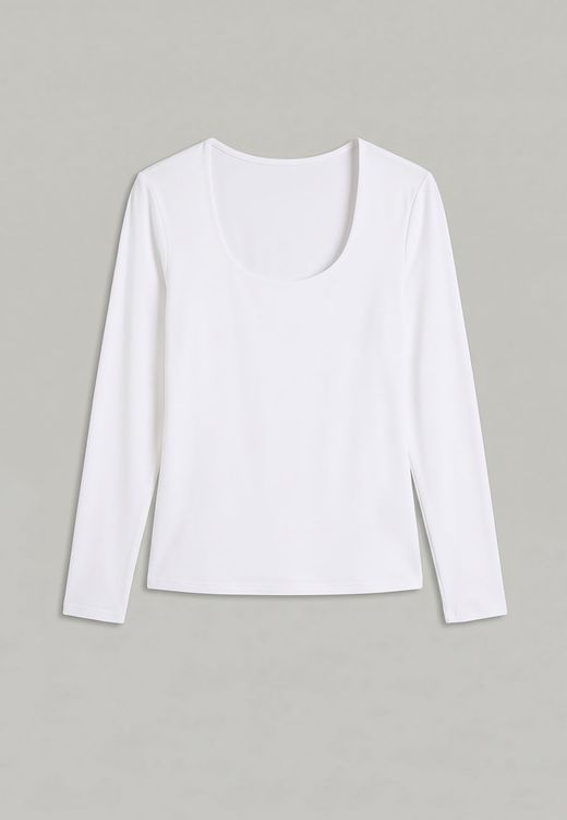 Camiseta básica manga larga Blanca