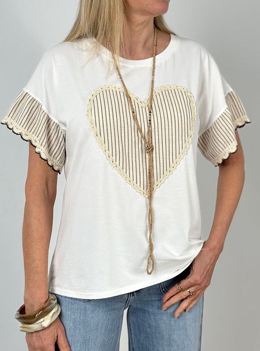 Camiseta Boadella blanco-beige