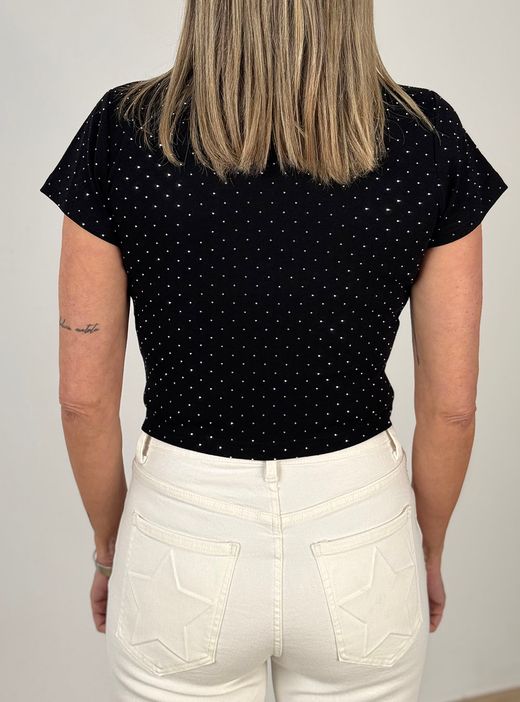 Camiseta brillantes negra