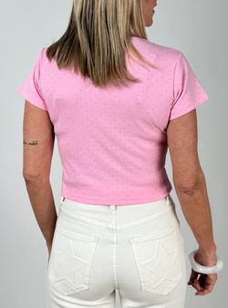 Camiseta brillantes rosa