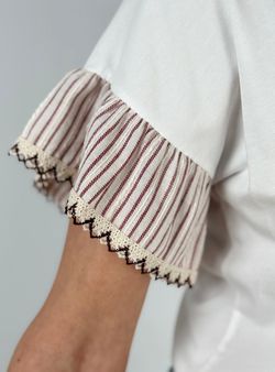 Camiseta Estartit blanco-granate