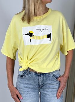 Camiseta I bring you love amarilla