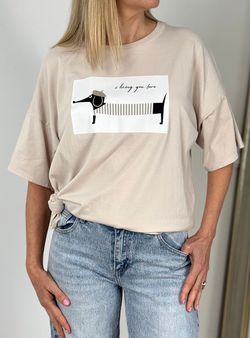 Camiseta I bring you love beige