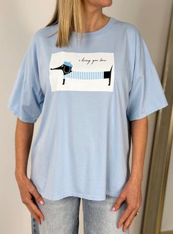 Camiseta I bring you love celeste