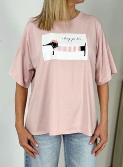 Camiseta I bring you love rosa