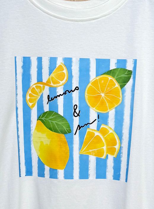 Camiseta Lemons Sun blanca