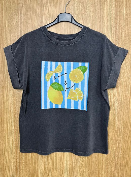 Camiseta Lemons Sun negra