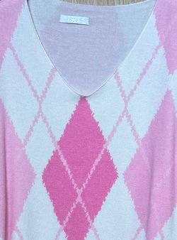 Camiseta rombos rosa