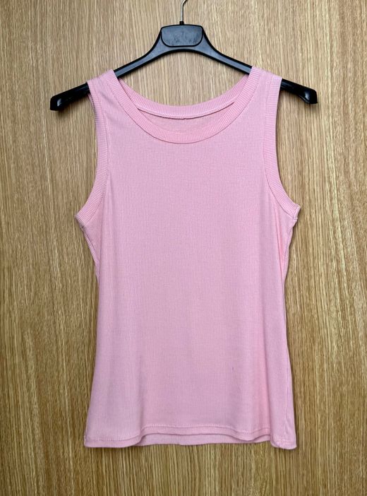 Camiseta sin mangas rosa