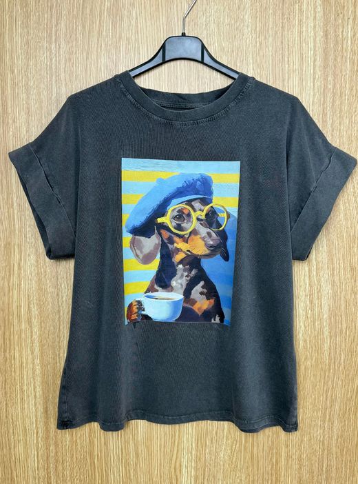 Camiseta Teckel café negra