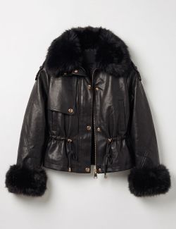 Cazadora Biker Pelo Negra