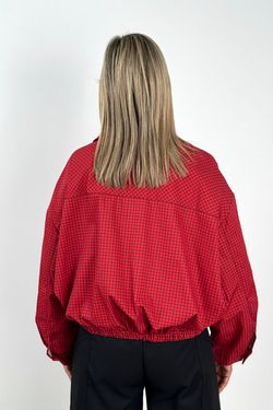 Cazadora Bomber de Cuadros Roja