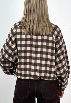 Cazadora Bomber Vichy Chocolate-Beige