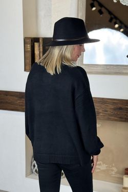 Chaqueta de punto oversize negro