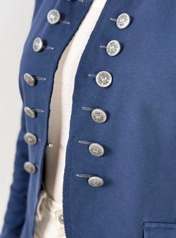 Chaqueta domadora militar azul marino