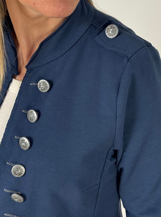Chaqueta domadora militar azul marino